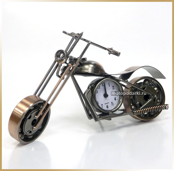 Металлический мотоцикл часы<br>Iron Motorbike Clock MZ1-1 20cm