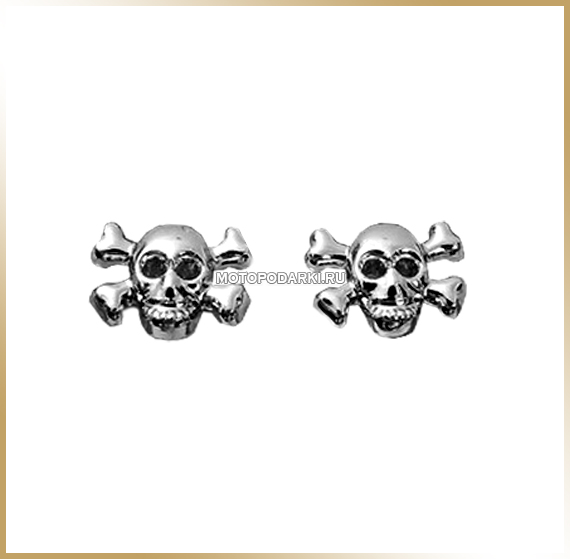 Серьги-гвоздики<br>Earrings Skull Pirate