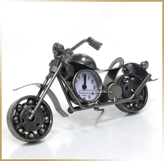 Металлический мотоцикл часы<br>Iron Motorbike Clock MZ15-19cm
