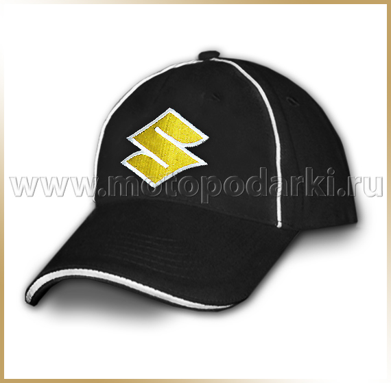 Бейсболка с логотипом<br>LEADER® SUZUKI-1 Black-Yellow