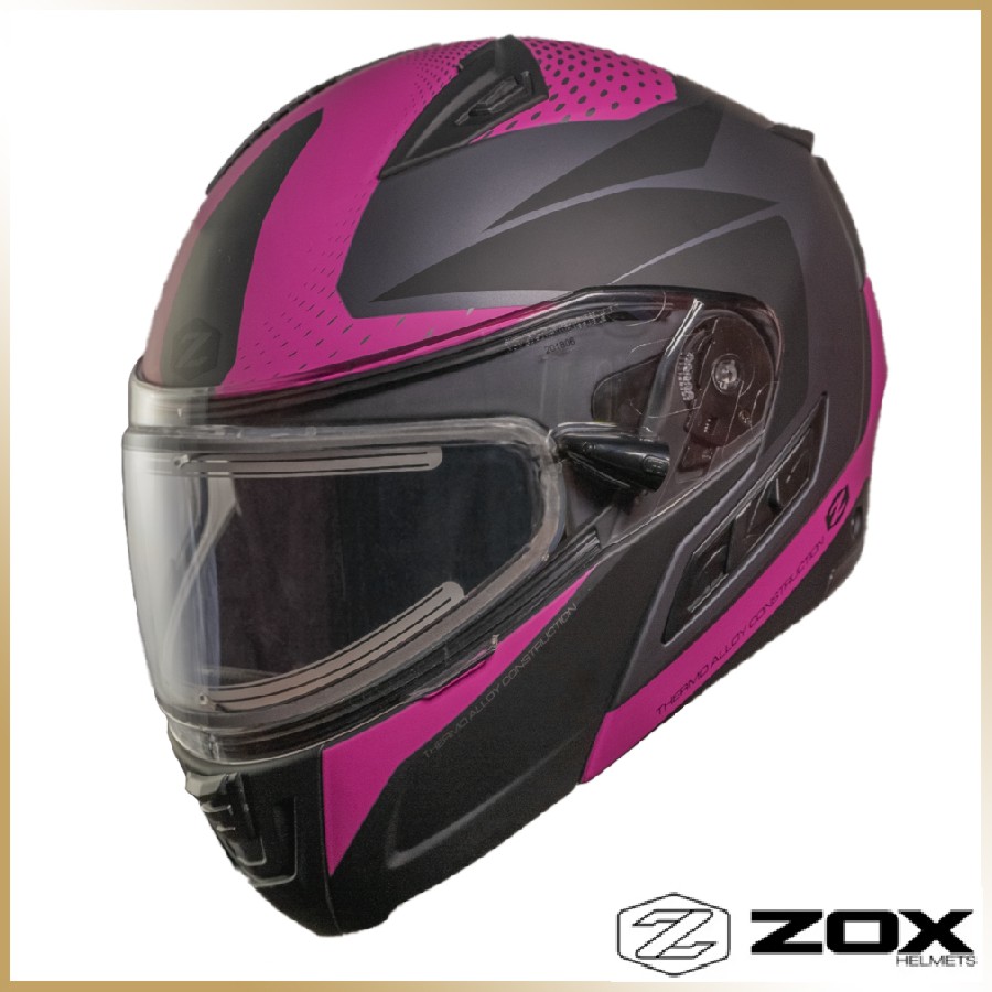Шлем снегоходный<br> ZOX Condor Parkway<br>розовый/чёрный матовый, электростекло