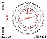 Звезда задняя<br>JTR 1074.44