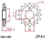Звезда передняя<br>JTF511.15