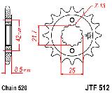 Звезда передняя<br>JTF512.17