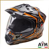 Шлем мотард AiM<br> JK802S Orange/Grey/Black