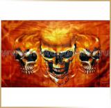 Флаг байкерский<br>*Skull burning* 90х150cm