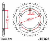 JT Звезда задняя (ведомая)<br>JTR822.51(сталь)