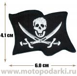 -Нашивка флаг Jolly Roger 6.0 см