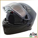 Шлем снегоходный<br>AiM JK906 Black Glossy<br>черный глянец, визор электроподогрев